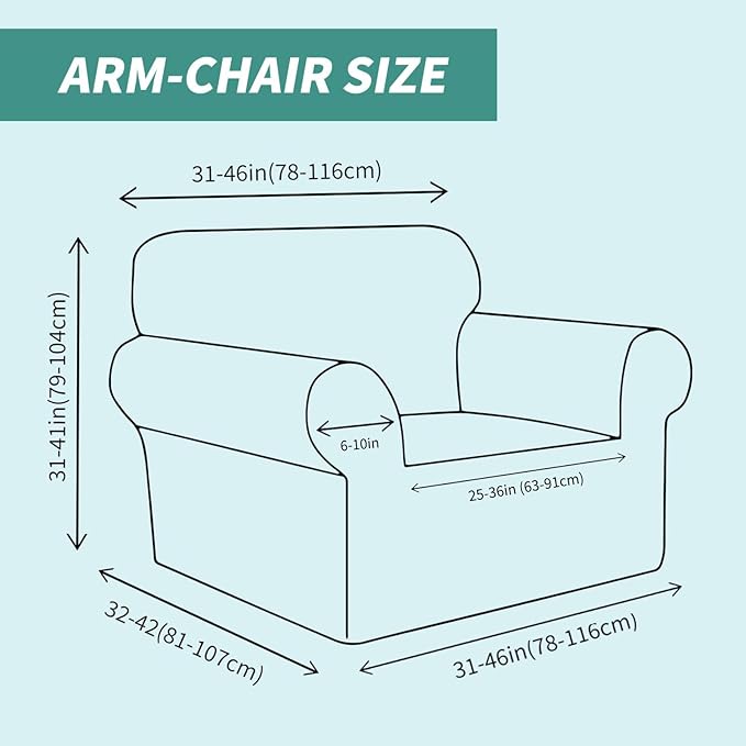 YEMYHOM Couch Cover Latest Jacquard Design High Stretch Sofa Chair Covers - Image 5