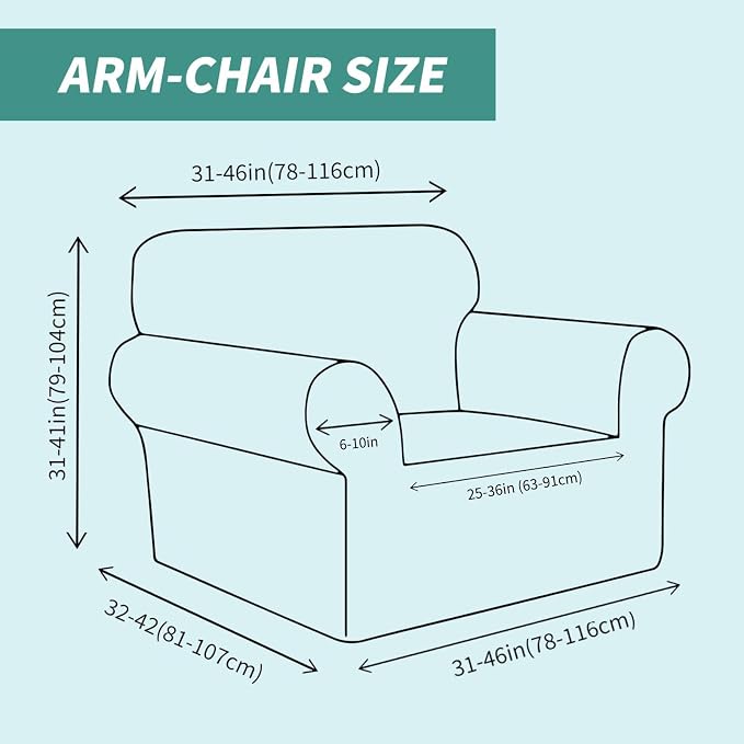 YEMYHOM Couch Cover Latest Jacquard Design High Stretch Sofa Chair Covers - Image 5