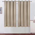 LEMOMO Khaki Blackout Curtains 52 x 63 Inch Length/Set of 2 Curtain by Lemomo