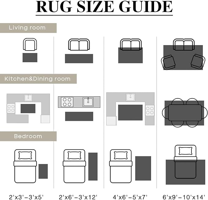 PureCozy Vintage Area Rug 8x10 Black Washable Living Room Large Carpet Non Slip - Image 9
