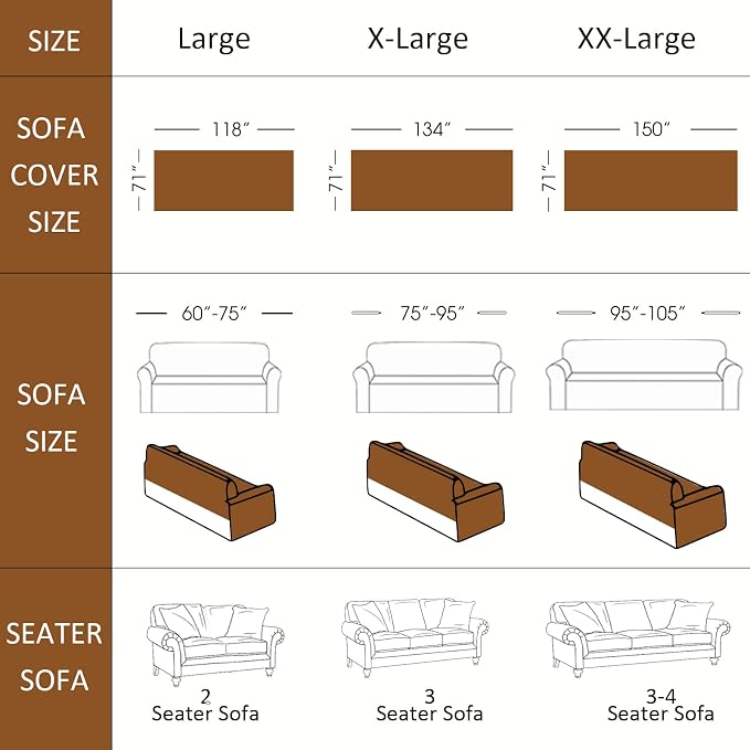 VClife Sofa Cover Bohemian Striped Pattern Couch Cover - Image 2