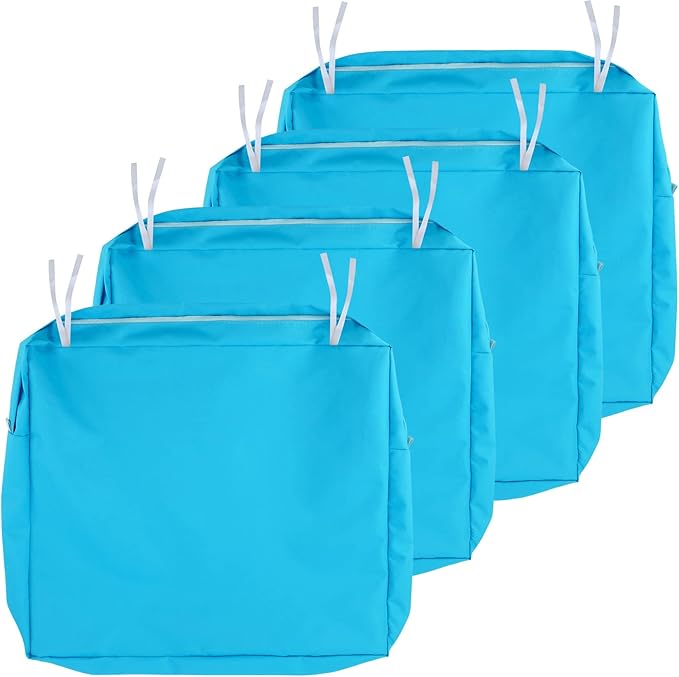 NettyPro Patio Cushion Covers Replacement Set 4 Water Repellent UV Resistant by NettyPro