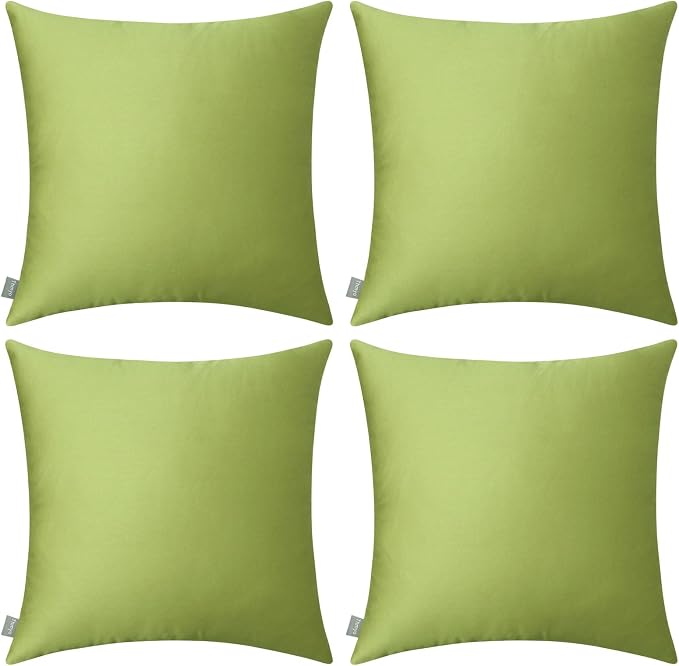 Thmyo 4-Pack 100% Cotton Comfortable Solid Decorative Throw Pillow Case by Thmyo