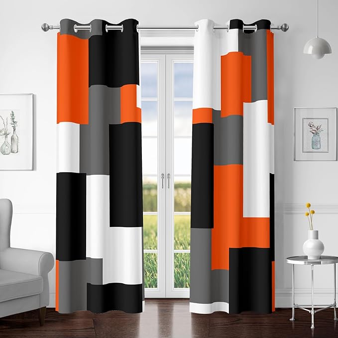 Tyrot Orange 100% Blackout Curtains by TyrotHomeDecor