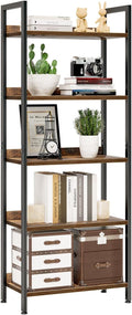 NUMENN Bookshelf, 5 Tier Bookshelves, Home Office Bookcase Shelf Storage by NUMENN