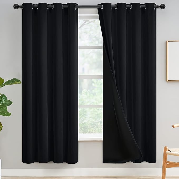 Blackout Curtains 72 inch Length, Thermal Insulated & Energy Efficiency Window by Yakamok