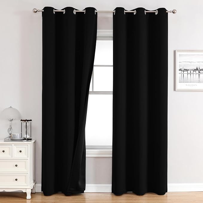 ChrisDowa 100% Blackout Curtains 72 inch Long by ChrisDowa