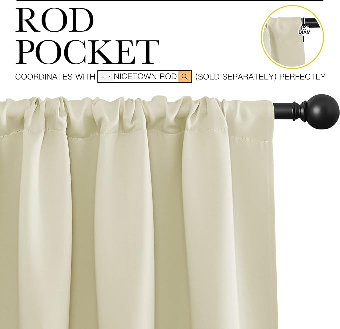 NICETOWN Blackout Curtains for Bedroom, Home Decorations Thermal Insulated - Image 3