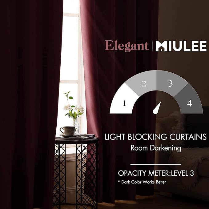 MIULEE Blackout Curtains 96 Inches Long - Image 2