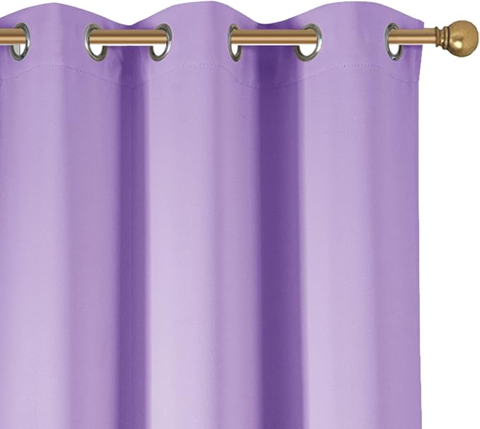 Diraysid Lavender Grommet Blackout Curtains - Image 6