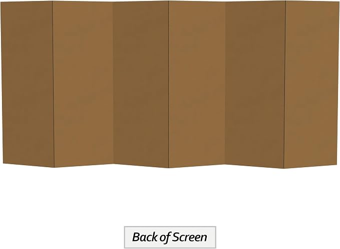 4 ft. Short White Temporary Cardboard Folding Screen - Image 6