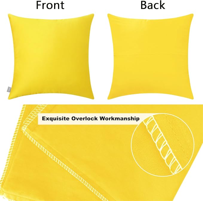 Thmyo 4-Pack 100% Cotton Comfortable Solid Decorative Throw Pillow Case Square - Image 6