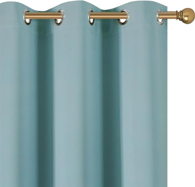 Diraysid Stone Blue Grommet Blackout Curtains - Image 6