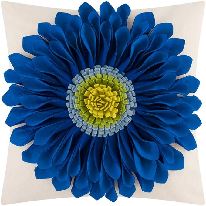OiseauVoler Decorative Throw Pillow Case 3D Sunflowers Cushion Cover Handmade by OiseauVoler