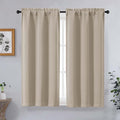 OVZME Short Blackout Curtains for Bedroom 45 Inches Long 2 Panels Set, Solid by OVZME