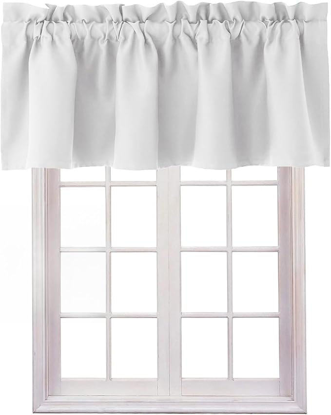Hiasan Valance Curtains for Kitchen Rod Pocket Room Darkening Window Curtain by Hiasan