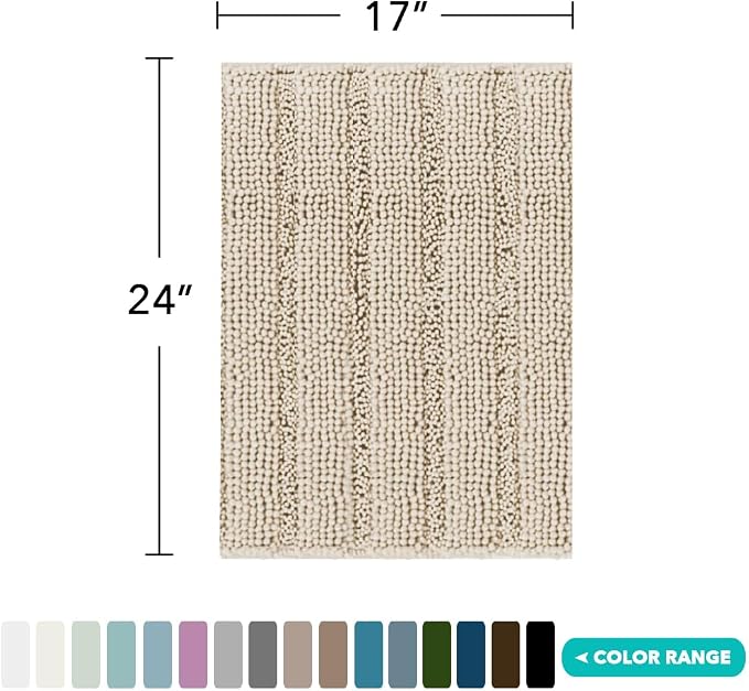 Turquoize Luxury Chenille Bath Rug - Image 2