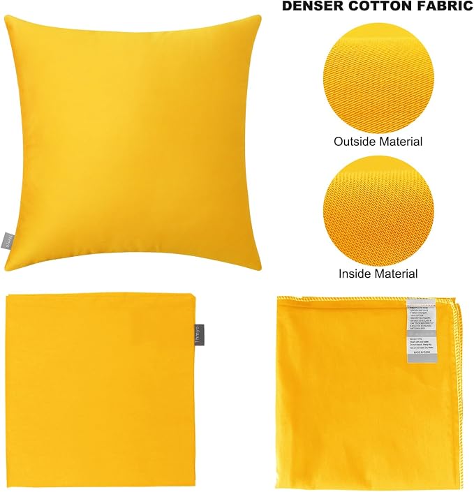 Thmyo 4-Pack 100% Cotton Comfortable Solid Decorative Throw Pillow Case Square - Image 7