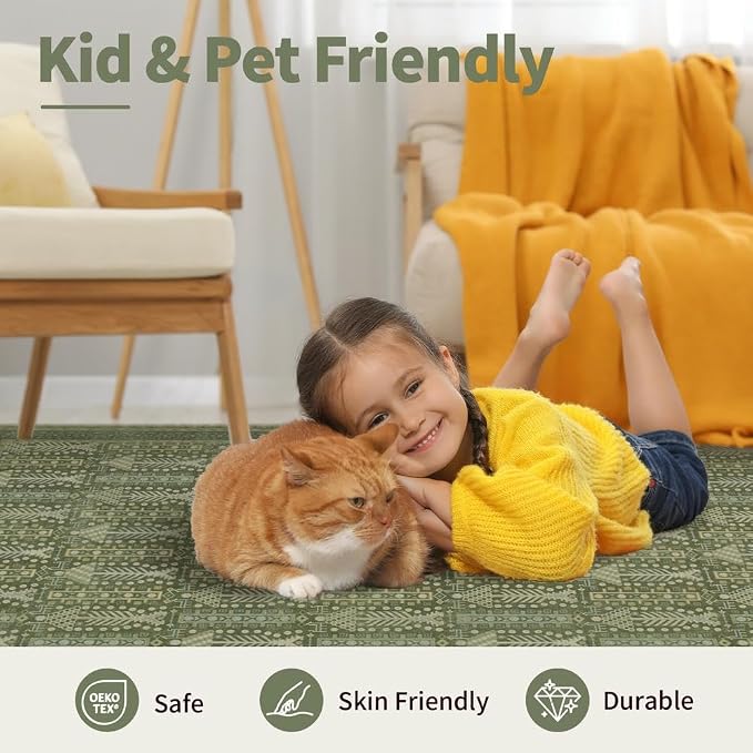 Rugxara 8x10 Washable Area Rugs - Image 6