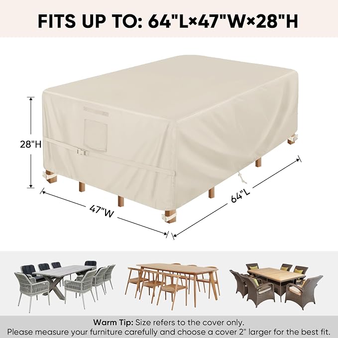 BALEINE Patio Furniture Covers, Outdoor Furniture Covers Waterproof, Heavy Duty - Image 2