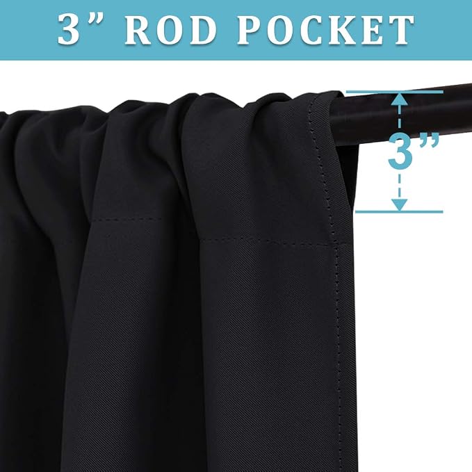 RYB HOME Blackout Curtains for Bedroom Living Room 72 inches Long, Thermal - Image 4
