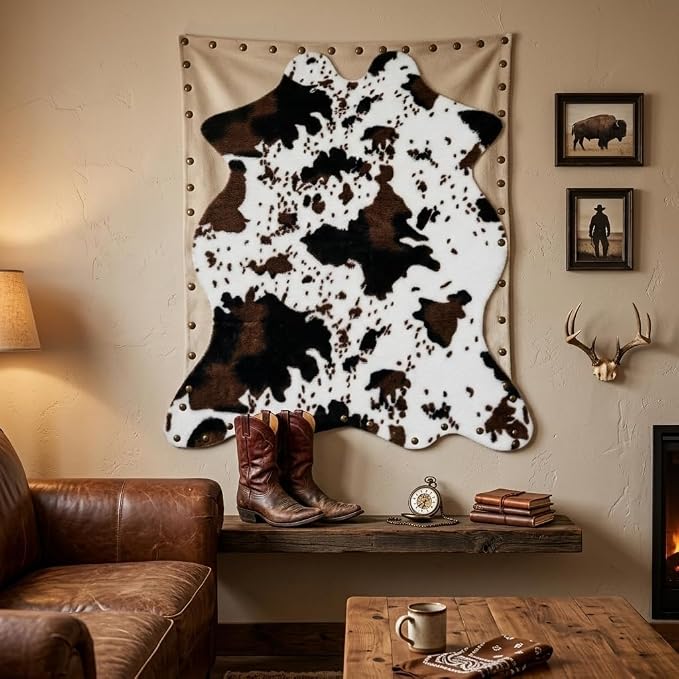 MustMat Cow Print Rug, Faux Cowhide Area Rug - Image 5