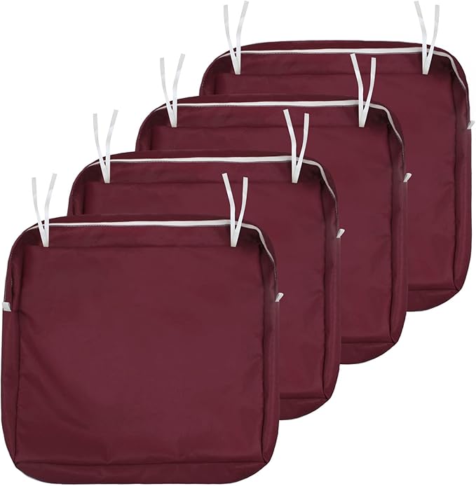 NettyPro Outdoor Cushion Covers Replacement Set 4 Water Repellent UV Resistant by NettyPro