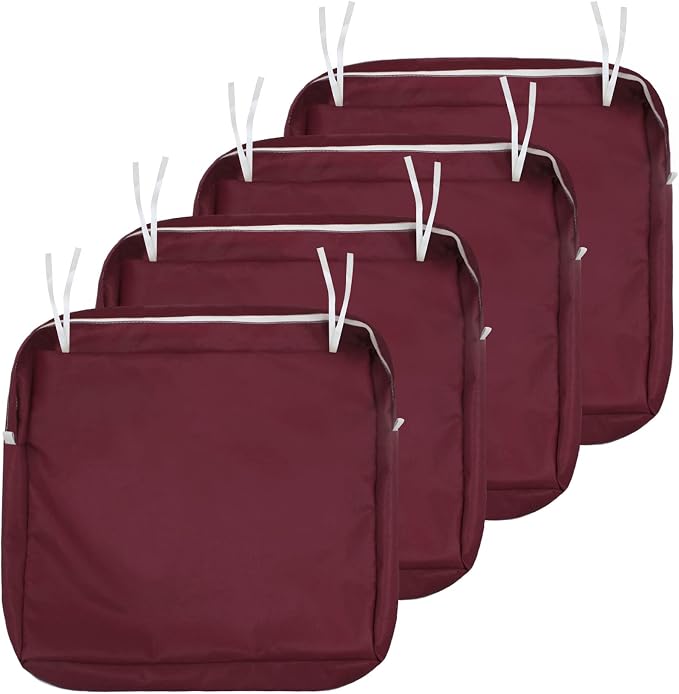 NettyPro Outdoor Cushion Covers Replacement Set 4 Water Repellent UV Resistant by NettyPro