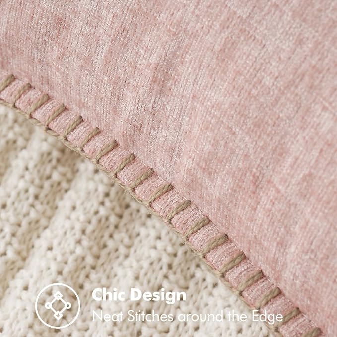 MIULEE Pack of 2 Couch Throw Pillow Covers 20x20 Inch Pink Valentine Farmhouse - Image 2