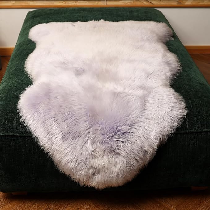 LLB Genuine Sheepskin Area Rug Wool Rug Fur Carpet Fluffy Shaggy Fur Rug - Image 6