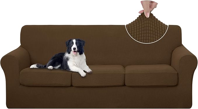 U-NICE HOME 4 Pieces Stretch Couch Cover Sofa Cover Washable Sofa Slipcover by U-NICEHOME
