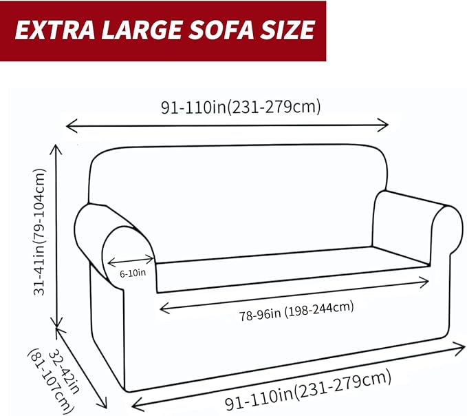 YEMYHOM Couch Cover Latest Jacquard Design High Stretch Extra Large Sofa Covers - Image 5