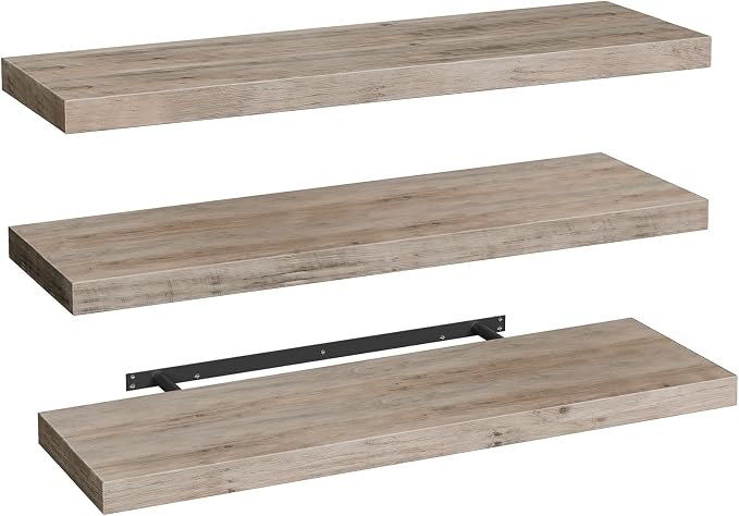 RALGEND Floating Shelves for Wall, 1.5" Thick Wall Shelf Set of 3 by RALGEND