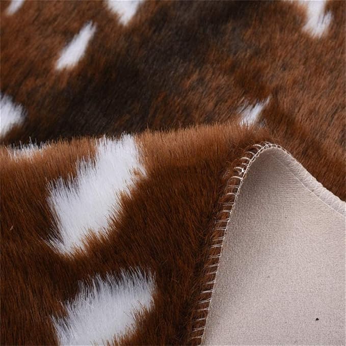 Huichenxing2021FURSTORE Faux Fur Deer Hide Rug, Animal Deer Antelope Print Skin - Image 4