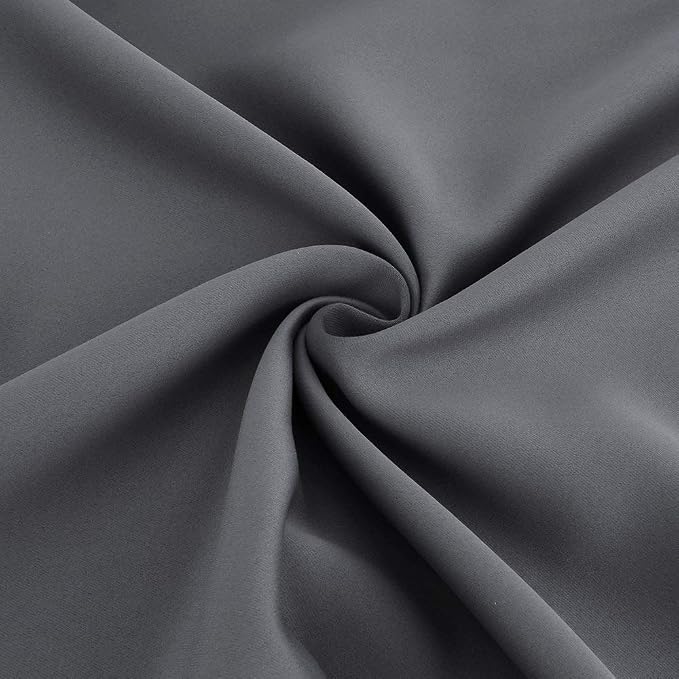 Diraysid Grey Grommet Blackout Curtains - Image 6