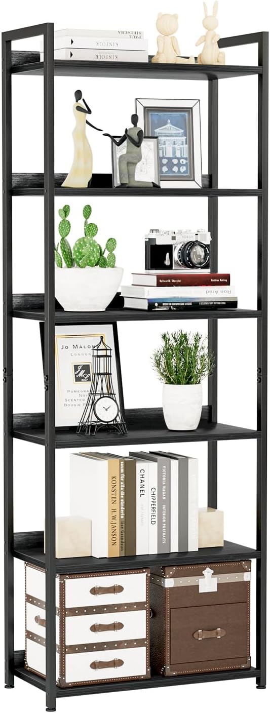 NUMENN Bookshelf, 6 Tier Bookshelves, Home Office Bookcase Shelf Storage by NUMENN