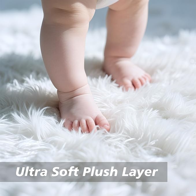 6x9 Fluffy Area Rug for Living Room, Shag Area Rugs for Bedroom - Image 3
