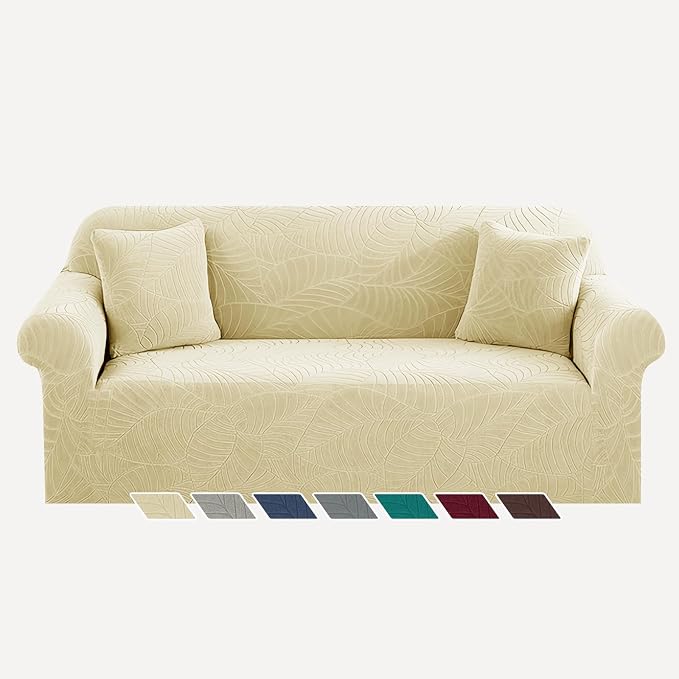YEMYHOM Couch Cover Latest Jacquard Design High Stretch Sofa Covers by YEMYHOM