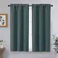 OVZME Dark Green Short Blackout Curtains by OVZME