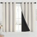 Yakamok 100% Blackout Curtains for Bedroom 45 Inch Length, Cream Total Light by Yakamok
