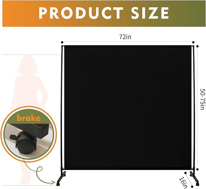 YSEJOMP Room Divider Screen 72"x72" - Image 4