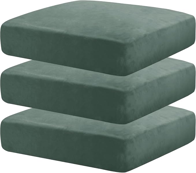 MAXIJIN Velvet Stretch Seat Cushion Covers Couch Cushion Cover by MAXIJIN