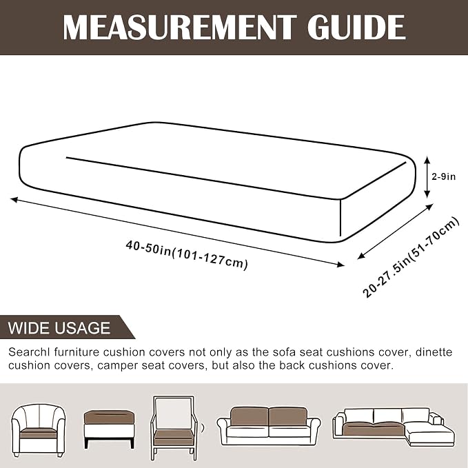 SearchI Stretch Printed Sofa Couch Cushion Covers Replacement Chair Cushion - Image 4