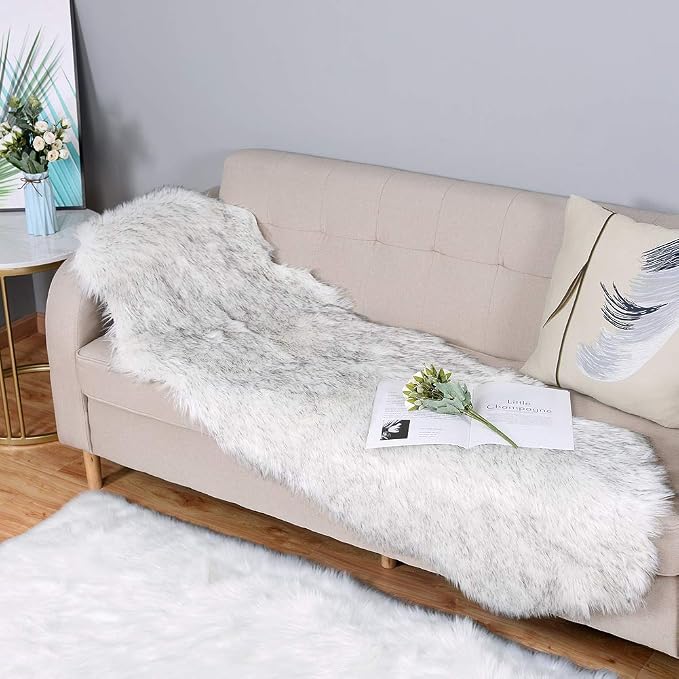 Carvapet Luxury Soft Faux Sheepskin Area Rug - Image 2