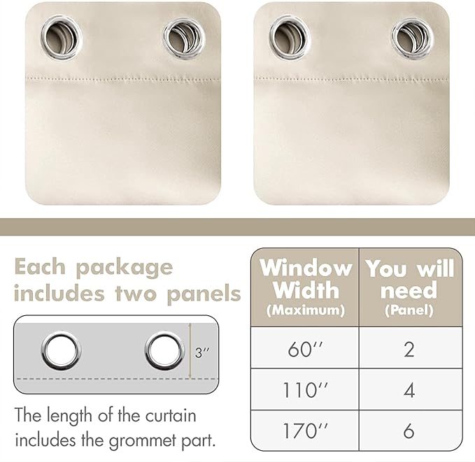 MIULEE Blackout Curtains for Bedroom Living Room Thermal Insulated Room - Image 6