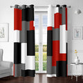 Tyrot Red Black 100% Blackout Curtains by TyrotHomeDecor