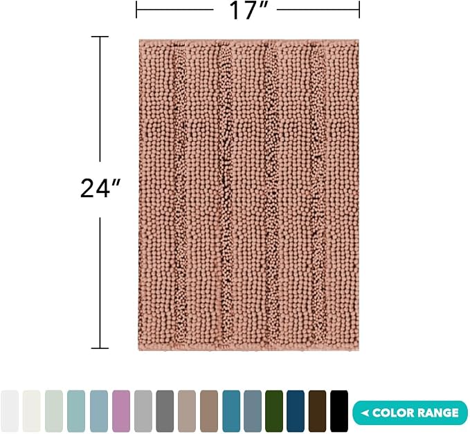 Turquoize Luxury Chenille Bath Rug - Image 2