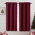 OVZME Christmas Burgundy Blackout Curtains by OVZME