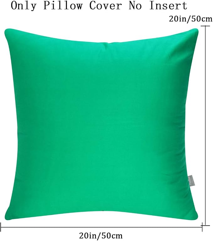 4-Pack 100% Cotton Comfortable Solid Decorative Throw Pillow Case, Thmyo Square - Image 5