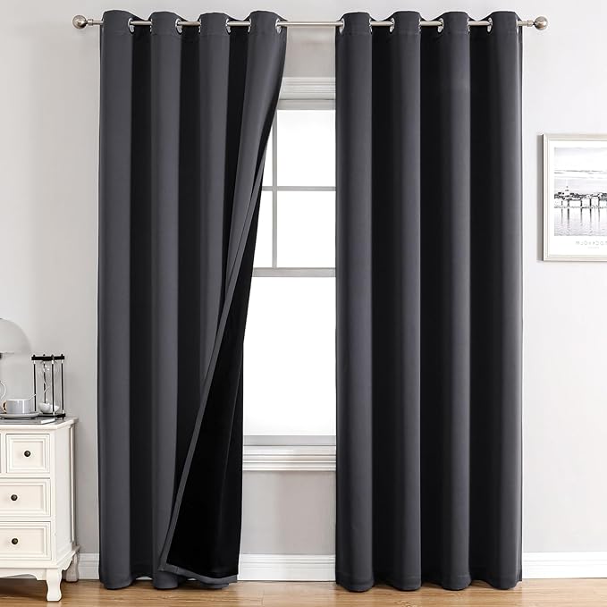 ChrisDowa 100% Blackout Curtains 90 inch Long by ChrisDowa